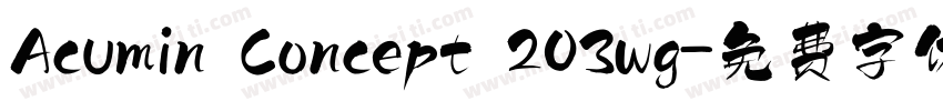 Acumin Concept 203wg字体转换